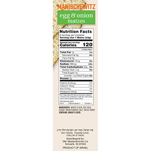 Manischewitz Egg &Amp; Onion Matzo 10Oz 2 Pack