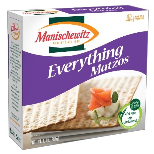 Manischewitz Everything! Poppy, Salt, Onion, Garlic Matzo, 10-Ou