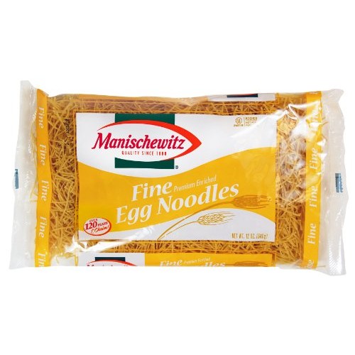Manischewitz Fine Egg Noodles, 12-Ounce Bags Pack Of 12