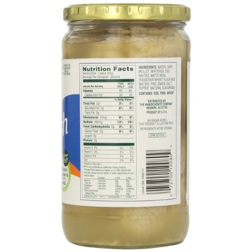 Manischewitz Gefilte Fish In Liquid Broth, 24 Oz
