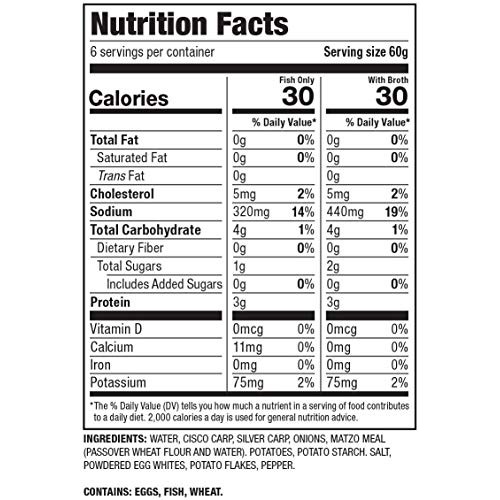 Manischewitz Gefilte Fish In Liquid Broth, Kosher For Passover,