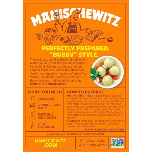 Manischewitz Matzo Ball Mix, 5 Oz. (6 Pack) Easy Prep | Kosher f...