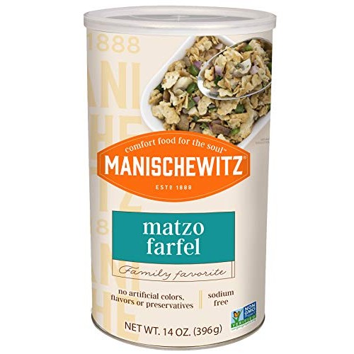 Manischewitz Matzo Farfel, 14Oz Resealable Canister, Sodium Free