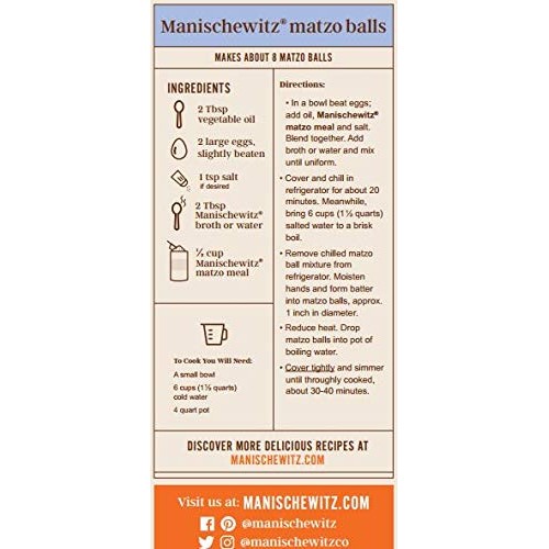Manischewitz Matzo Meal, 27 Ounce Resealable Canister Kosher F