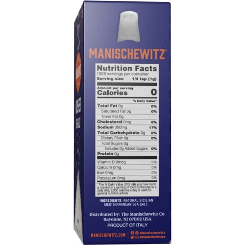 Manischewitz Natural Kosher Salt 4lb Box | EZ-Pour Spout | 100...