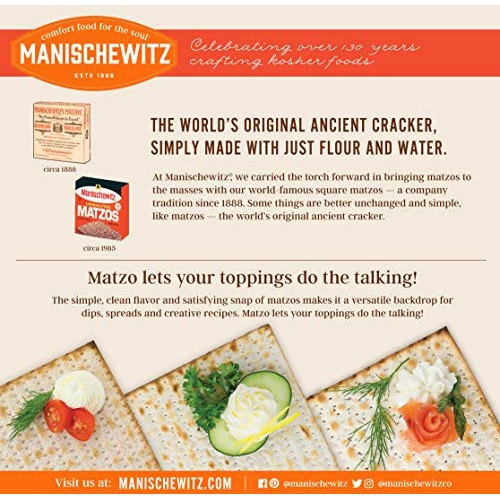 Manischewitz Old Fashioned Thin Salted Matzo 10Oz 3 Pack Air