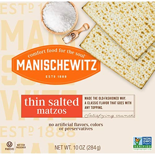 Manischewitz Old Fashioned Thin Salted Matzo 10Oz 3 Pack Air
