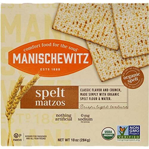 Manischewitz Organic Spelt Matzo, Kosher For Passover, 10 Ounce
