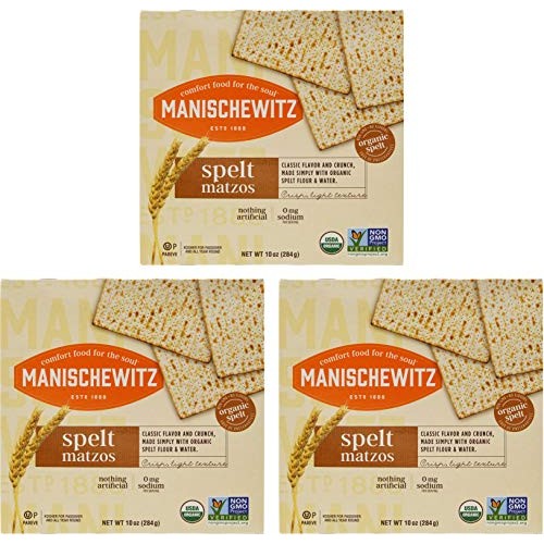 Manischewitz Organic Spelt Matzo, Kosher For Passover, 10 Ounce