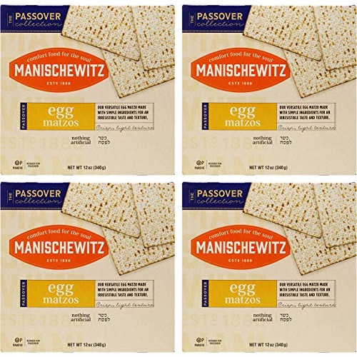 Manischewitz Passover Egg Matzo, 12 Ounce Boxes Pack Of 4