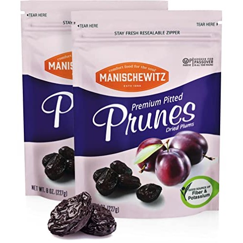 Manischewitz Premium California Pitted Prunes, 8oz 2 Pack. Tota...