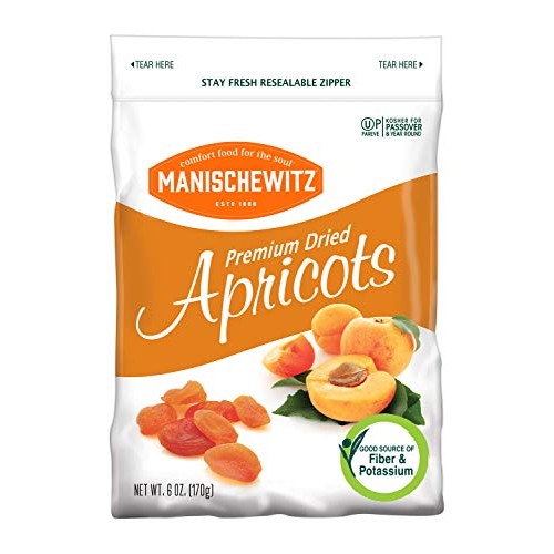 Manischewitz Premium Dried Apricots 6Oz 2 Pack Resealable Bog