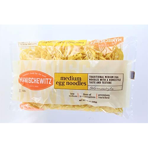 Manischewitz Premium Enriched Fine Egg Noodles 12Oz 4 Pack Gre