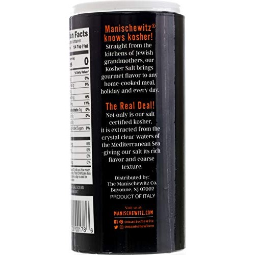 Manischewitz Premium Kosher Salt, Coarse Sea Salt, 16Oz 1 Pound