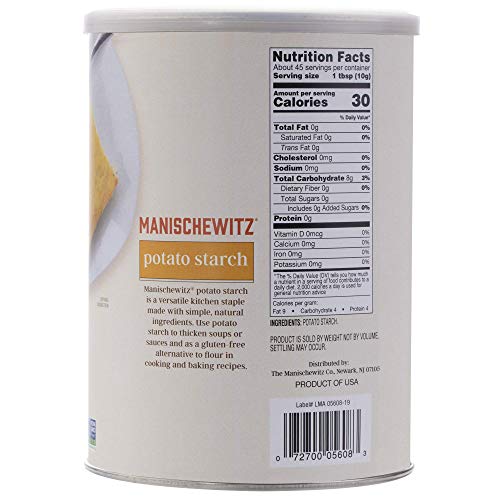 Manischewitz Pure Potato Starch, 16Oz 1Lb Resealable Container