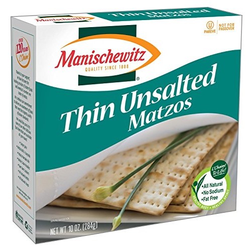 Manischewitz Thin Unsalted Matzo, 10-Ounce Boxes Pack Of 3