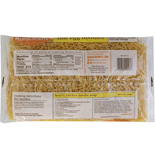 Manischewitz Traditional Fine Egg Noodles 12Oz Bag 1 Pack