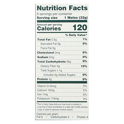 Manischewitz Whole Wheat Matzos, 10 Ounce Pack Of 12