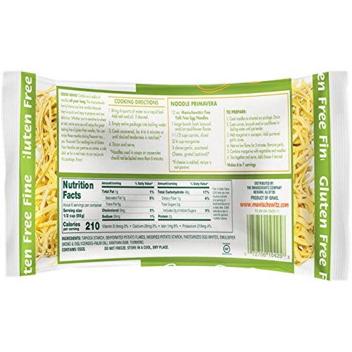 Manishewitz Gluten Free Fine Noodles 12Oz 4 Pack All Natural,