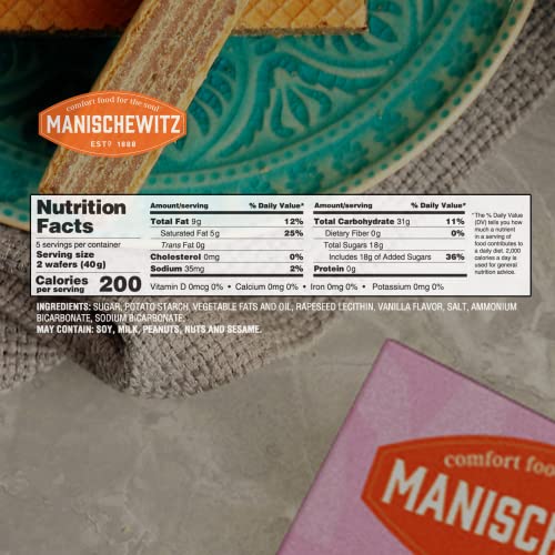 Manishewitz Gluten Free Vanilla Wafers, 7oz 3 Pack Crispy Wafe...