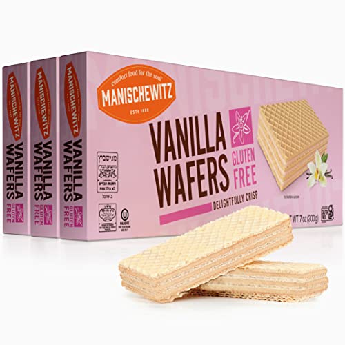 Manishewitz Gluten Free Vanilla Wafers, 7oz 3 Pack Crispy Wafe...