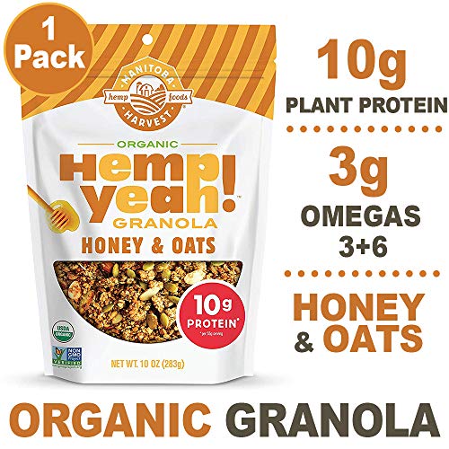 Manitoba Harvest Hemp Yeah! Granola, Honey &Amp; Oats, 10Oz, With 10