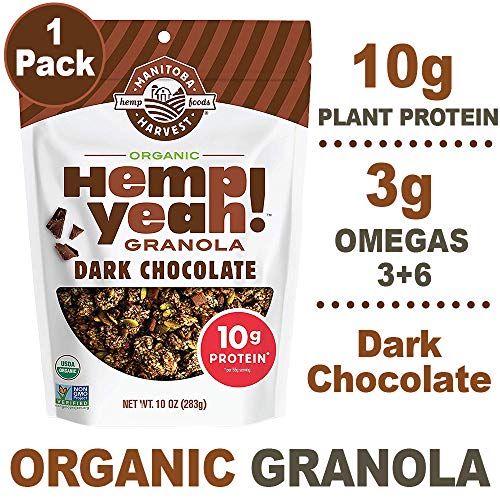 Manitoba Harvest Hemp Yeah! Granola, Dark Chocolate, 10Oz,  With