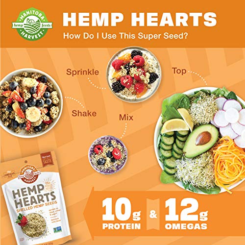 Manitoba Harvest Hemp Hearts Raw Shelled Hemp Seeds, 16Oz; 10G P
