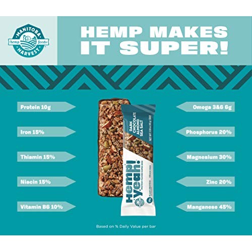 Manitoba Harvest Hemp Yeah! Bars, Dark Chocolate Almond Sea Salt