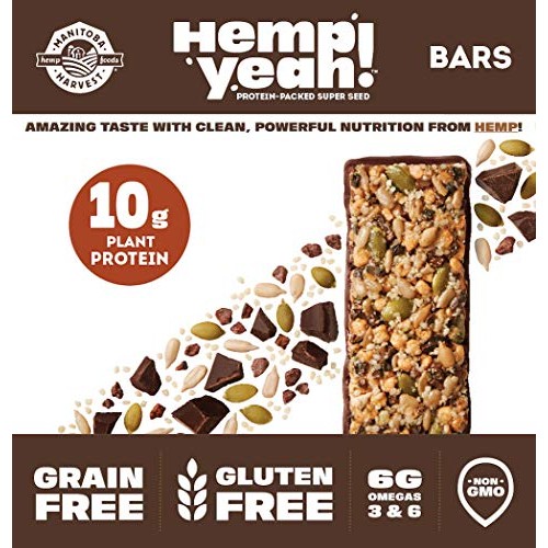 Manitoba Harvest Hemp Yeah! Bars, Dark Chocolate Cacao 12 Bars
