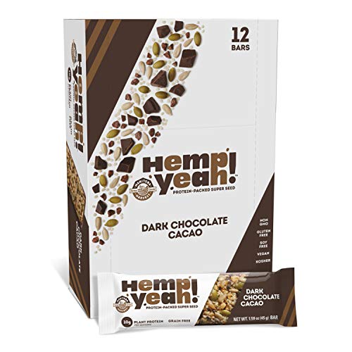 Manitoba Harvest Hemp Yeah! Bars, Dark Chocolate Cacao 12 Bars