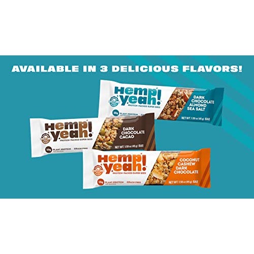 Manitoba Harvest Hemp Yeah! Bars, Dark Chocolate Cacao 12 Bars
