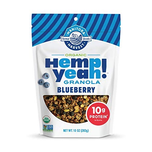 Manitoba Harvest Hemp Yeah! Granola, Blueberry, 10Oz, With 10 G