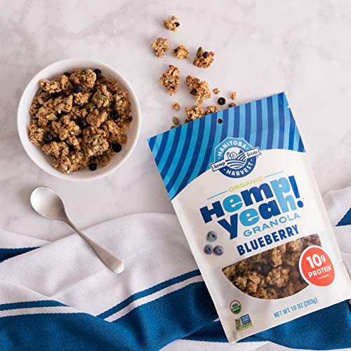 Manitoba Harvest Hemp Yeah! Granola, Blueberry, 10Oz, With 10 G