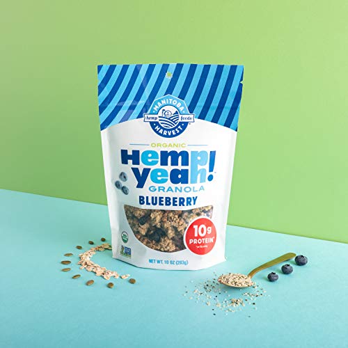 Manitoba Harvest Hemp Yeah! Granola, Blueberry, 10Oz, With 10 G