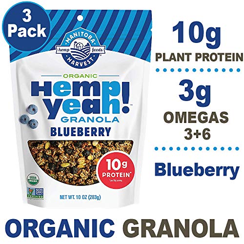 Manitoba Harvest Hemp Yeah! Granola, Blueberry, 10Oz, With 10 G