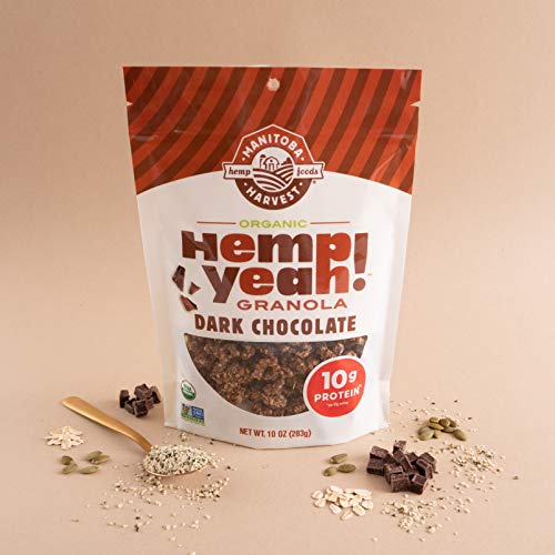 Manitoba Harvest Hemp Yeah! Granola, Dark Chocolate, 10Oz, With