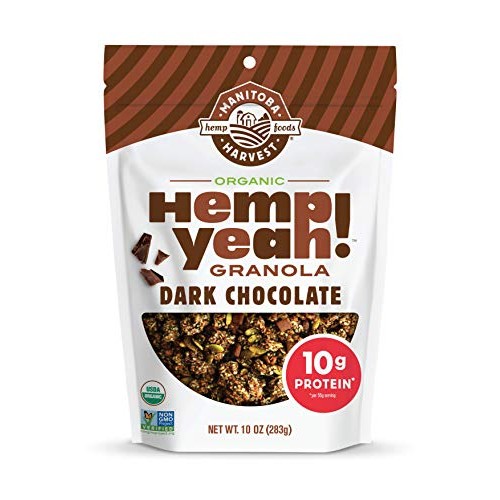 Manitoba Harvest Hemp Yeah! Granola, Dark Chocolate, 10Oz, With