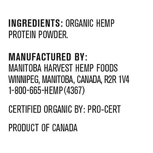Manitoba Harvest Hemp Yeah! Organic Max Fiber Protein Powder, Un