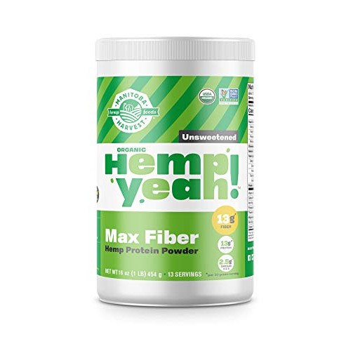 Manitoba Harvest Hemp Yeah! Organic Max Fiber Protein Powder, Un