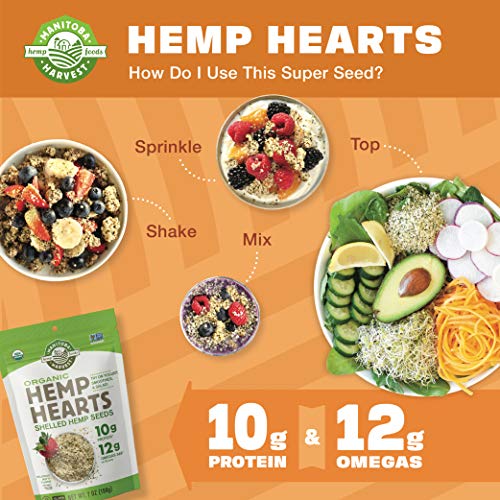Manitoba Harvest Organic Hemp Hearts Raw Shelled Hemp Seeds, 7 O