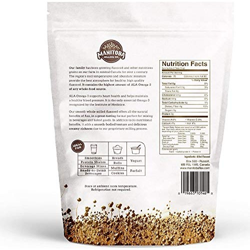 Manitoba Milling Finest Whole Milled Smooth Golden Flaxseed Flax