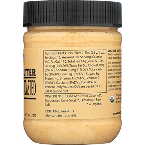 Manna Organics, Cashew Butter Coconut, 12 Ounce