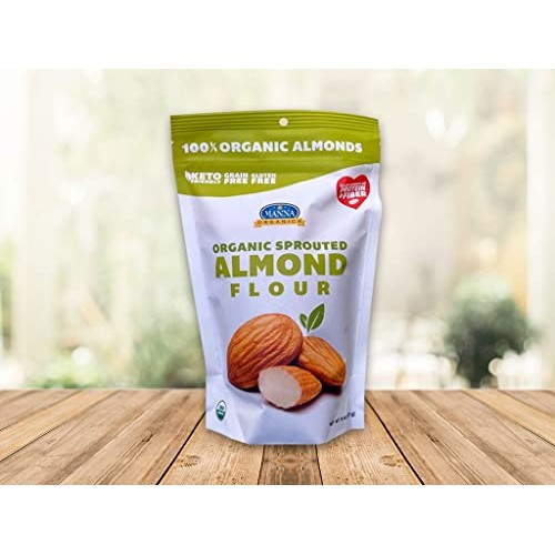Manna Organics Organic Sprouted Almond Flour, keto friendly, who...