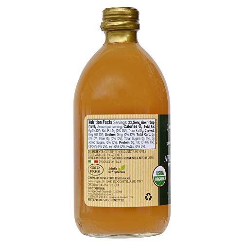 100% Raw-Unfiltered Organic Apple Cider With The Mother 17 Oz