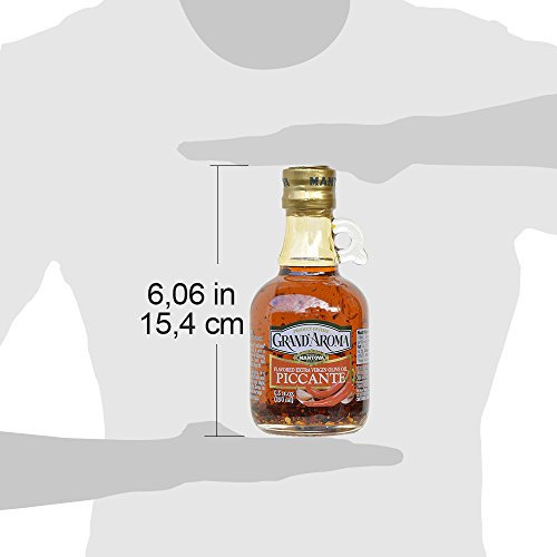 8.5 Oz Grandaroma Piccante Flavored Extra Virgin Olive Oil, Inf