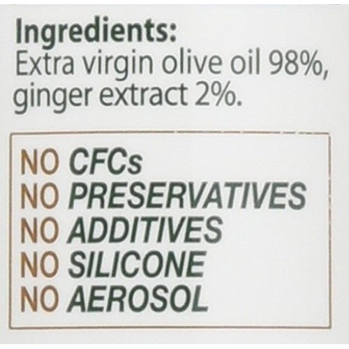 Ginger Infused Extra Virgin Olive Oil Spray 8 Oz, 100% Natural E