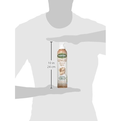 Ginger Infused Extra Virgin Olive Oil Spray 8 Oz, 100% Natural E