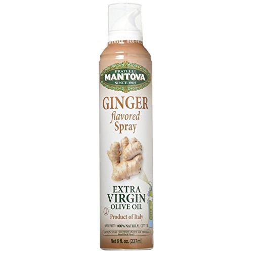 Ginger Infused Extra Virgin Olive Oil Spray 8 Oz, 100% Natural E
