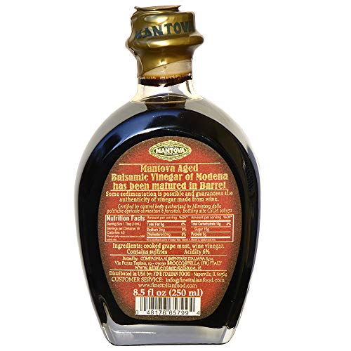 Mantova Aged Balsamic Vinegar Of Modena, Igp, Perfect For Salad